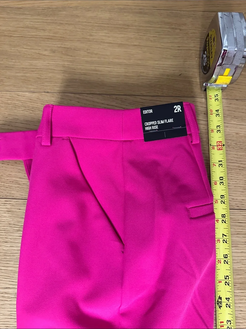 Women’s Pink Flared Dress Pants.
